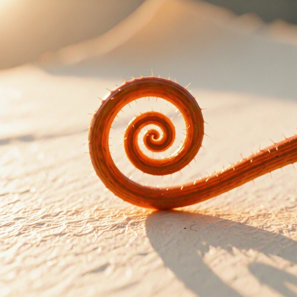 Element decorativ spirală botanică